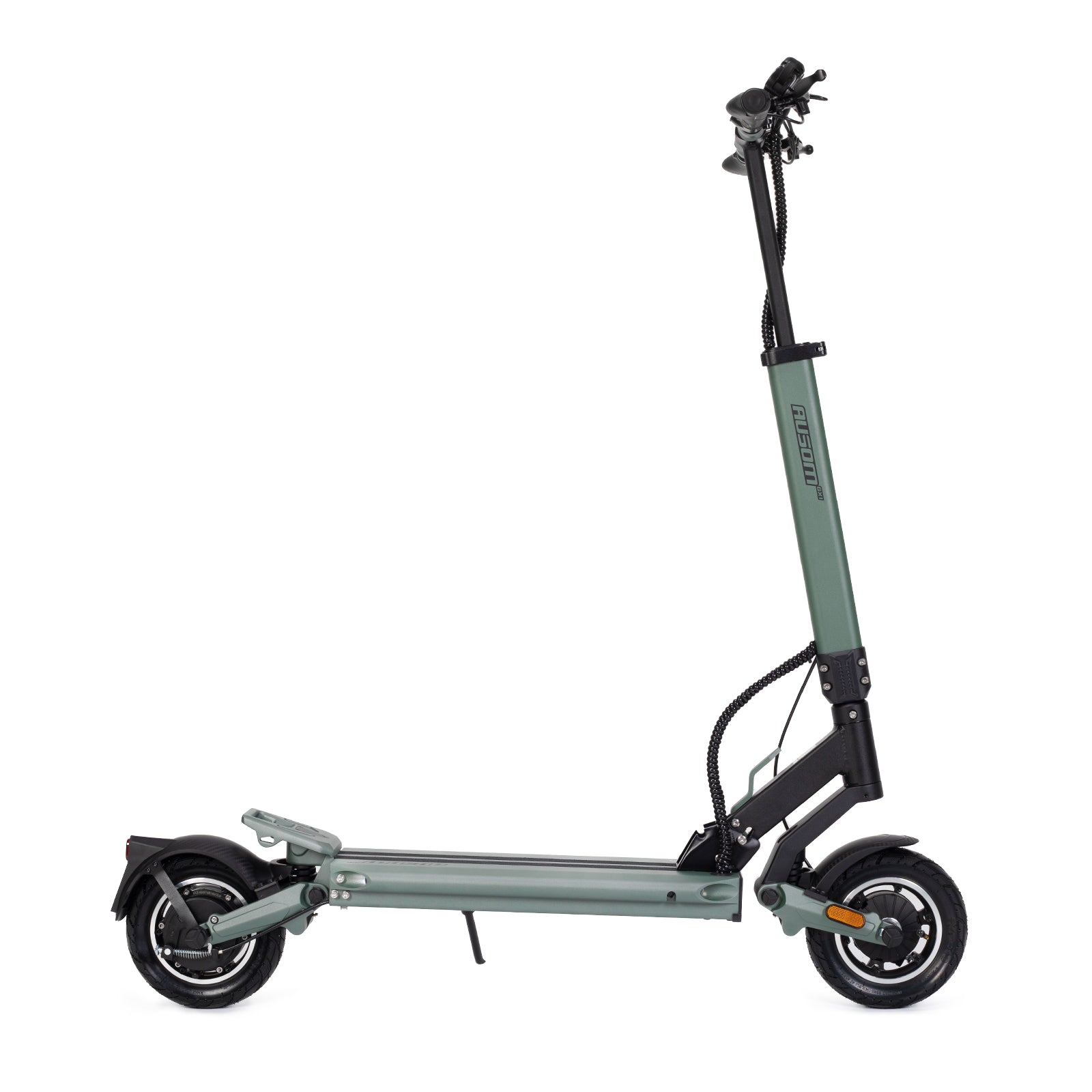 Ausom GX1 Electric Scooter with 48V 15.6Ah battery, 500W brushless motor, 65-80 km range, 25 km/h max speed, and 8.5" pneumatic rubber tires