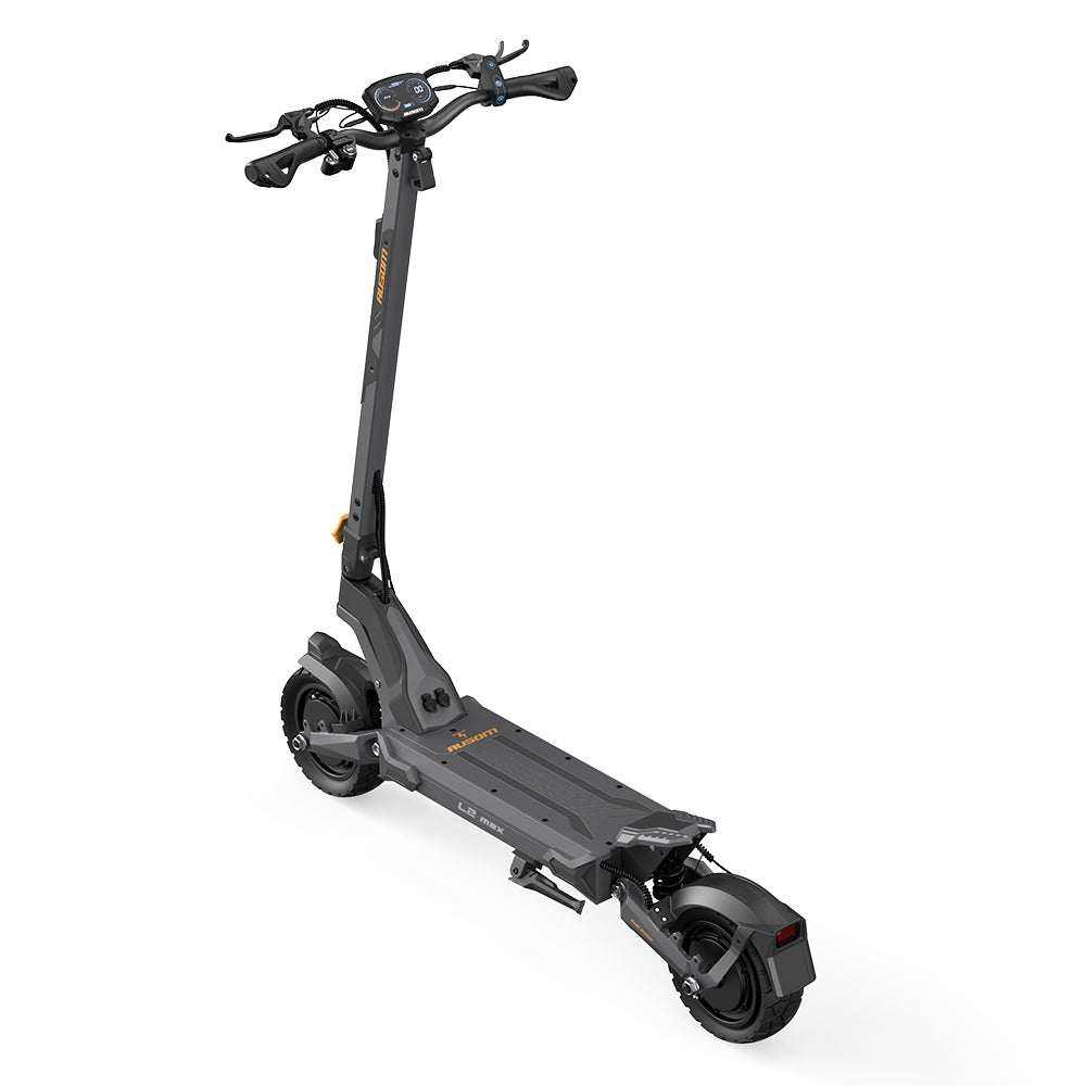 Ausom L2 Max electric scooter with dual 1000W motors, 48V 20.8Ah battery, 56 miles range, 40 mph top speed, and 10-inch tubeless tires