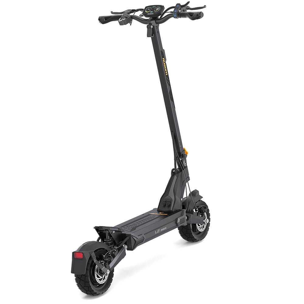 Ausom L2 Max electric scooter with 48V 20.8Ah battery, 1000W brushless motor, 56 miles range, 31 mph max speed, and 10"x3" tubeless rubber tires