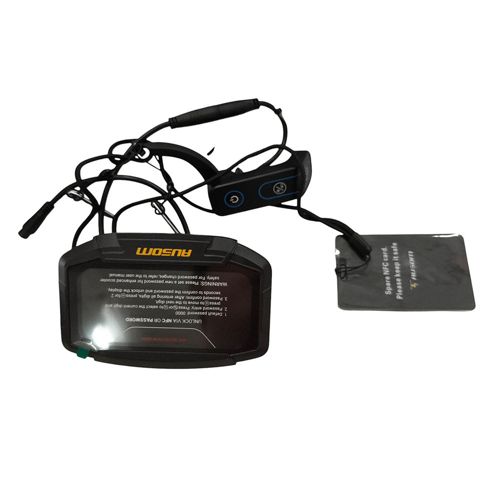 Ausom 48V E-Scooters digital display panel with cables and control buttons