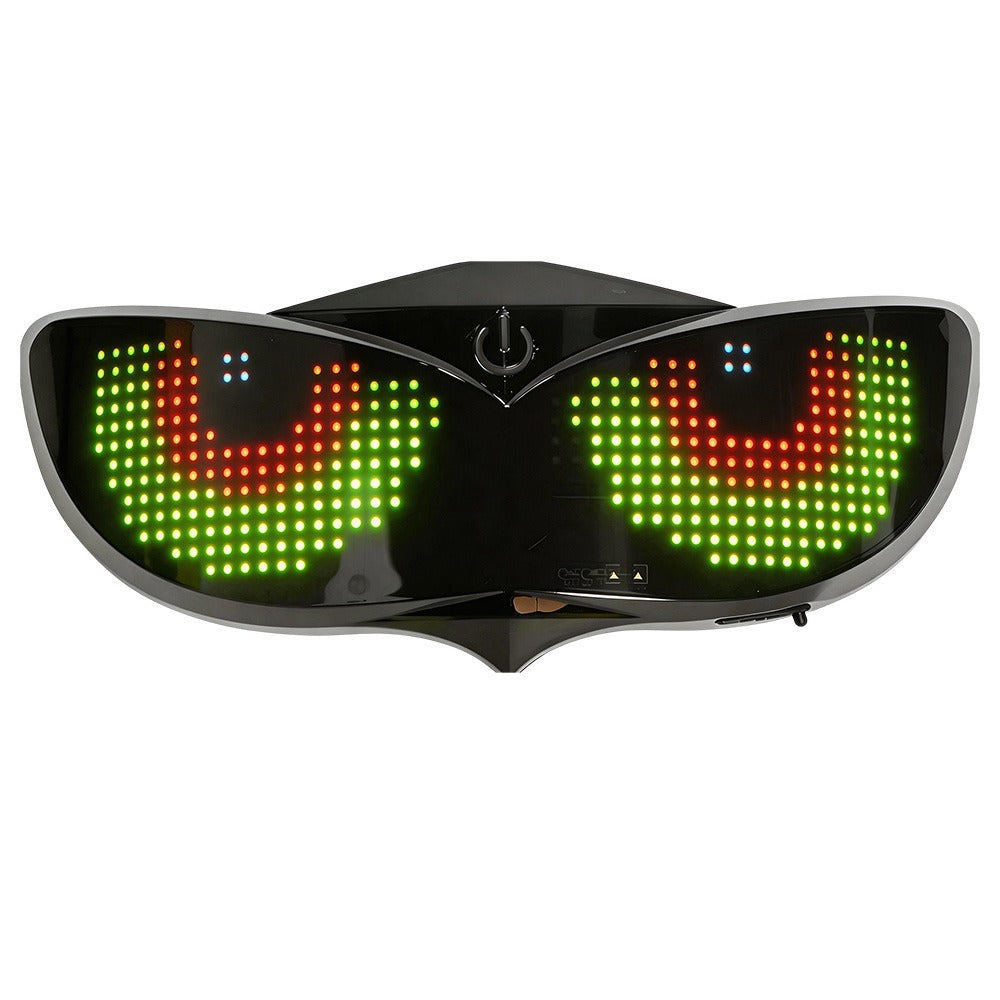 48x15 LED Pixel Helmet Display screen with Bluetooth App control for helmet customization.