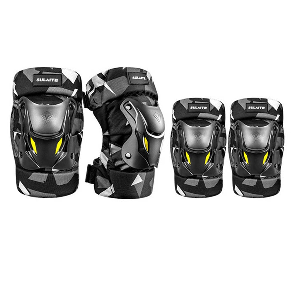 Ausom Camo 4-piece protective gear set with knee and elbow pads